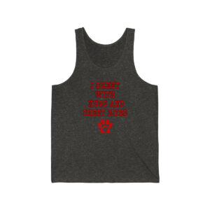 I Greet With Hugs and Chest Rubs Tank Top, Funny Shirt for Men, Mature Content Adult Sexy Jersey Tank,  Bella+Canvas Tank Top, Men's Funny Shirt