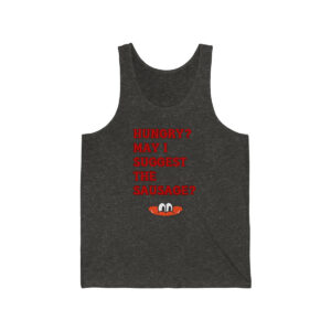 Hungry? May I Suggest The Sausage? Tank Top, Funny Shirt for Men, Mature Content Adult Sexy Jersey Tank,  Bella+Canvas Tank Top, Men's Funny Shirt