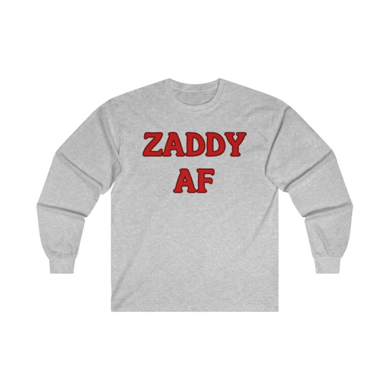 Zaddy AF Gildan Ultra Cotton Long Sleeve Tee, Funny Shirt for Men, Mature Content Adult Sexy Long Sleeve T-Shirt