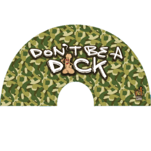 Don't Be A D**k  UV Glow Fan | 13-Inch Black-Light Reactive Festival Fan | Bamboo and Nylon Rave Accessory