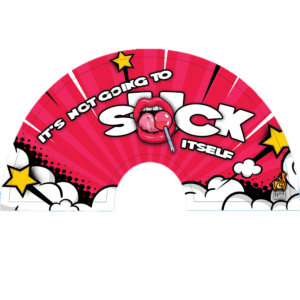 It's Not Going to Sock Itself UV Glow Fan | 13-Inch Black-Light Reactive Festival Fan | Bamboo and Nylon Rave Accessory
