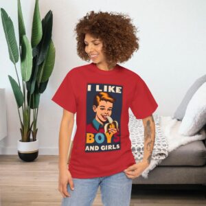 I Like Boys & Girls Bisexual Pride Shirt | Gay Pride Shirt | Gildan Ultra Cotton LGBTQIA T-Shirt | Unisex Pride Tee 021