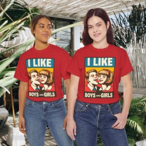 I Like Boys & Girls Bisexual Pride Shirt | Gay Pride Shirt | Gildan Ultra Cotton LGBTQIA T-Shirt | Unisex Pride Tee 023