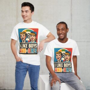 I Like Boys & Girls Bisexual Pride Shirt | Gay Pride Shirt | Gildan Ultra Cotton LGBTQIA T-Shirt | Unisex Pride Tee 022