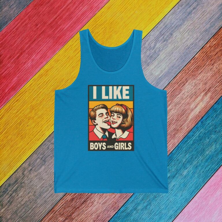 I Like Boys & Girls Bisexual Pride Tank Top | Bella + Canvas LGBTQIA Unisex Cotton Tank | Gay Pride Shirt 023