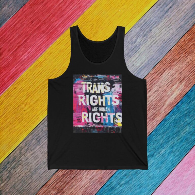 Trans Rights Are Human Rights Tank Top | Bella + Canvas LGBTQIA Unisex Cotton Pride Shirt | Support Trans Rights 006