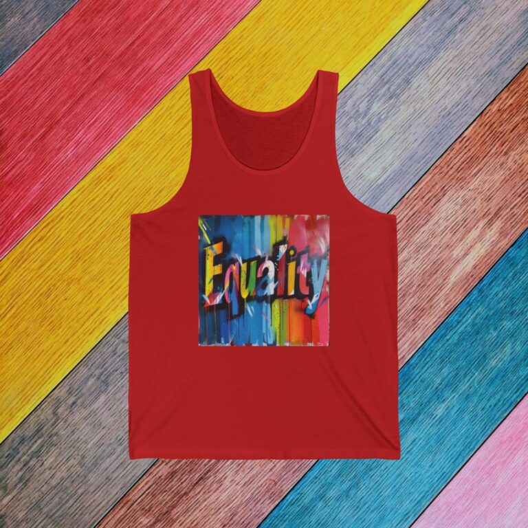 Equality Gay Pride Tank Top | Bella + Canvas Cotton LGBTQIA Unisex Tank | LGBTQ Pride Shirt 014