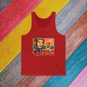 I Like Girls Lesbian Pride Tank Top | Gay Pride Tank | Bella + Canvas Cotton LGBTQIA Unisex Tank | LGBTQ Pride Shirt 005