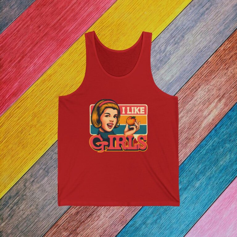 I Like Girls Lesbian Pride Tank Top | Gay Pride Tank | Bella + Canvas Cotton LGBTQIA Unisex Tank | LGBTQ Pride Shirt 005