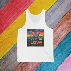 Love Is Love Gay Pride Tank Top | Bella + Canvas Cotton LGBTQIA Unisex Tank | LGBTQ Pride Shirt 003