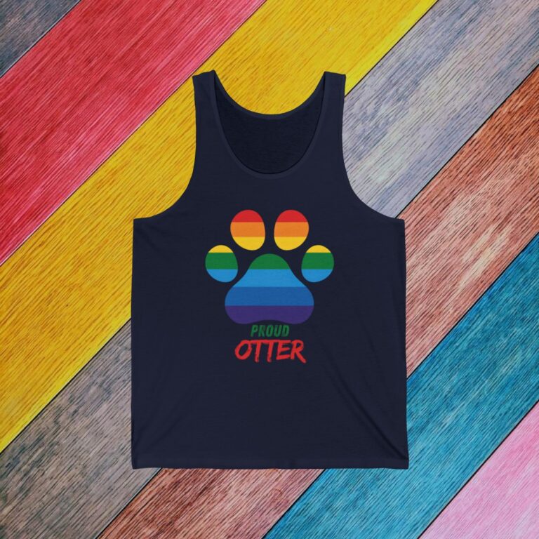 Proud Otter Gay Pride Tank Top | Bella + Canvas Cotton LGBTQIA Unisex Tank | LGBTQ Pride Shirt 016