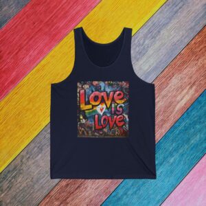Love Is Love Gay Pride Tank Top | Bella + Canvas Cotton LGBTQIA Unisex Tank | LGBTQ Pride Shirt 002