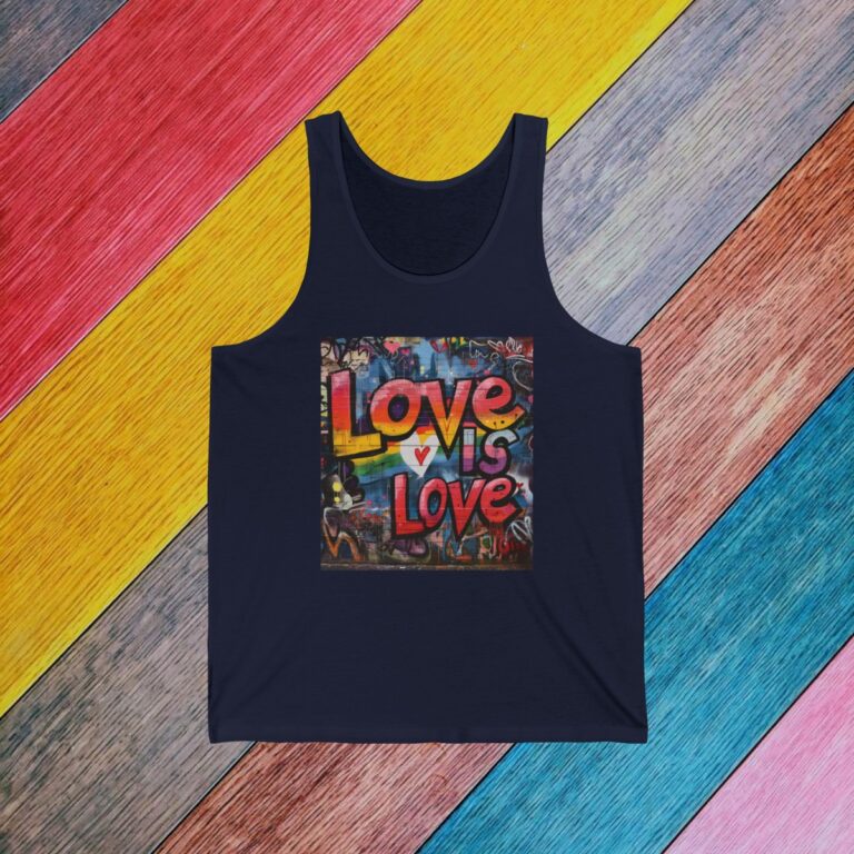 Love Is Love Gay Pride Tank Top | Bella + Canvas Cotton LGBTQIA Unisex Tank | LGBTQ Pride Shirt 002