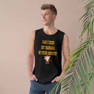 Can I Hide My Banana in Your Mouth Muscle Shirt, Men's Funny Shirt, Mature Content Adult Sexy AS Colour Tank Top