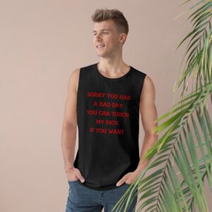 Touch My D**k If You Want To Muscle Shirt, Men's Funny Shirt, Mature Content Adult Sexy AS Colour Tank Top