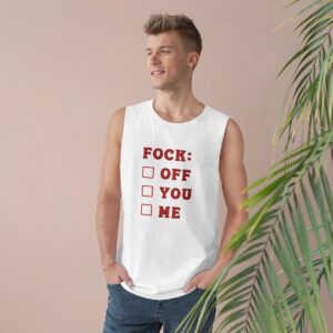 Fock Off You Me Muscle Shirt, Unisex Funny Shirt, Mature Content Adult Sexy AS Colour Tank Top