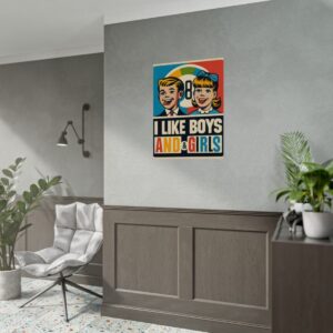I Like Boys & Girls Bisexual Pride Poster | Gay Pride Poster | Fine Art, Semi-Gloss, and Matte Prints | LGBTQIA Wall Art