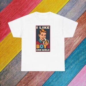 I Like Boys & Girls Bisexual Pride Shirt | Gay Pride Shirt | Gildan Ultra Cotton LGBTQIA T-Shirt | Unisex Pride Tee 021