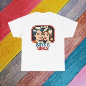 I Like Boys & Girls Bisexual Pride Shirt | Gay Pride Shirt | Gildan Ultra Cotton LGBTQIA T-Shirt | Unisex Pride Tee 024