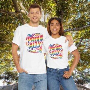 Proud Straight Ally Gay Pride T-Shirt, Gildan Ultra Cotton Tee, LGBTQIA Unisex Shirt 009