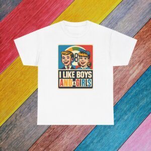I Like Boys & Girls Bisexual Pride Shirt | Gay Pride Shirt | Gildan Ultra Cotton LGBTQIA T-Shirt | Unisex Pride Tee 022
