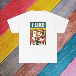 I Like Boys & Girls Bisexual Pride Shirt | Gay Pride Shirt | Gildan Ultra Cotton LGBTQIA T-Shirt | Unisex Pride Tee 023